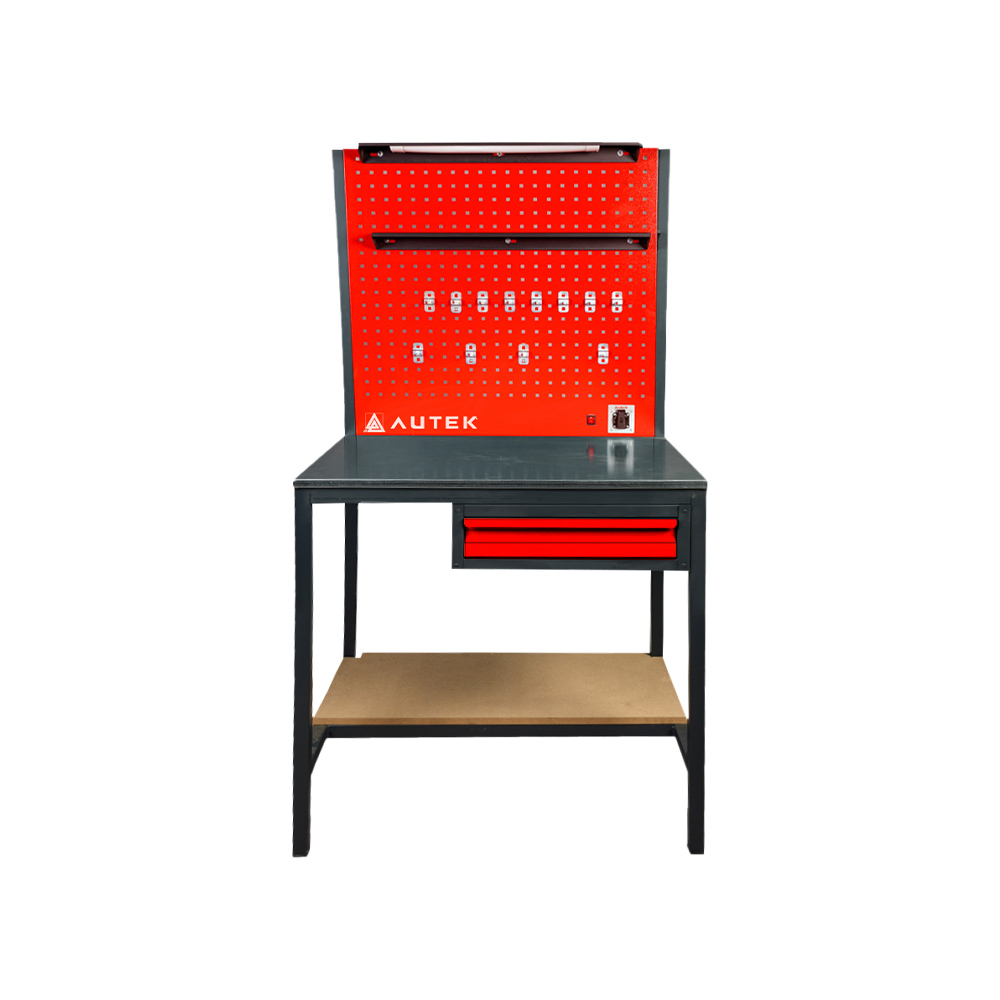 Autek Çalışma Tezgâhı 1 Çekmeceli 1.25m Kırmızı