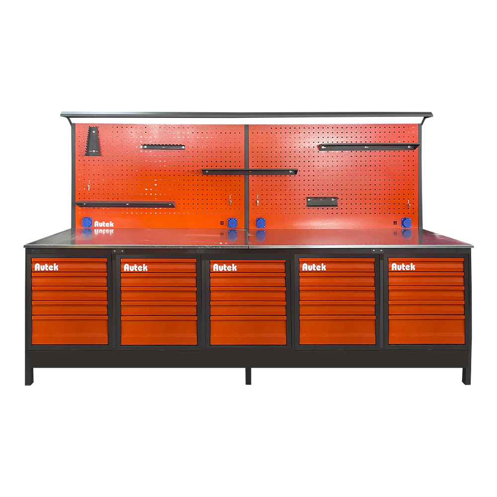 Autek Çalışma Tezgâhı 25 Çekmeceli 3m Kırmızı